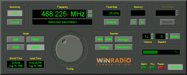 WiNRADiO WR-1000i Front Panel